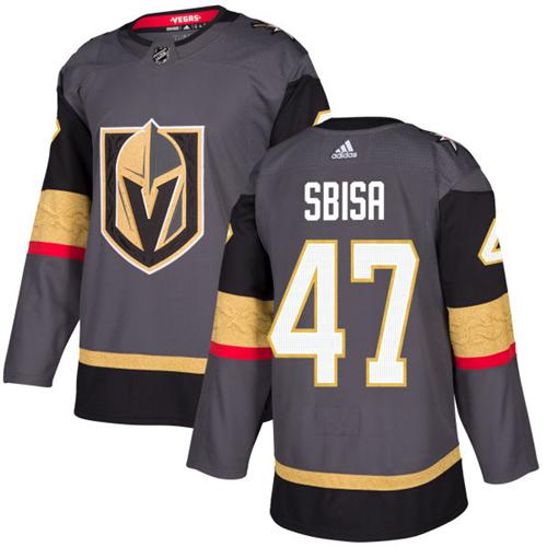 Adidas Men Vegas Golden Knights #47 Luca Sbisa Grey Home Authentic Stitched NHL Jersey->tampa bay lightning->NHL Jersey